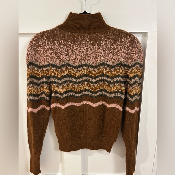 Vanessa Bruno Brown and Pink Patterned Sweater - Picture 9 of 9